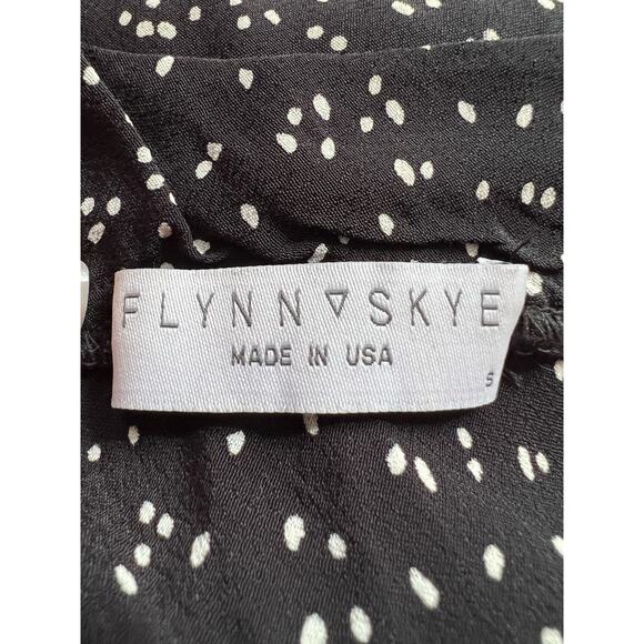 Flynn Skye Women's Polka Dot Pull-On Maxi Skirt Black/White Rayon Size S - Picture 8 of 9